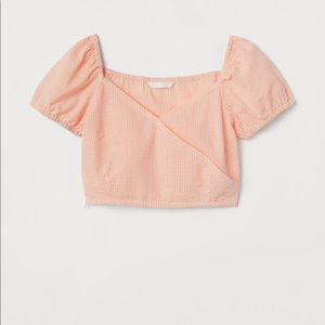 NWOT H&M light orange crop top